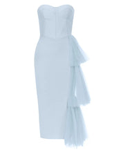 Load image into Gallery viewer, Strapless Lace Split Bandage Dress