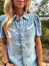 Load image into Gallery viewer, The Booker Western Button Down (Blue)