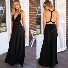 Load image into Gallery viewer, New multi-wear Fado rope cross backless sexy bandage dress long skirt dress