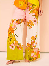 Load image into Gallery viewer, Unique Print Elastic Waist Pocketed Wide Leg Pants-Set