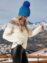 Carica l&#39;immagine nel visualizzatore di Gallery, Embroidered Color Block Knit Sweater
