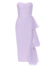 Load image into Gallery viewer, Strapless Lace Split Bandage Dress