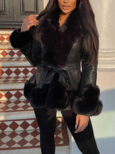 Load image into Gallery viewer, Freya Belted Fur Coat