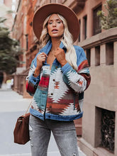 Indlæs billede til gallerivisning Washed Color-Block Denim Jacket