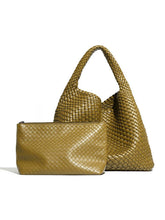 Load image into Gallery viewer, Recycled Vegan Intrecciato Shoulder Bag