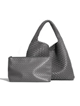 Load image into Gallery viewer, Recycled Vegan Intrecciato Shoulder Bag