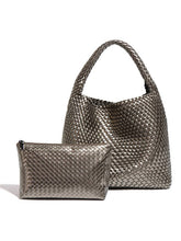 Load image into Gallery viewer, Recycled Vegan Intrecciato Shoulder Bag