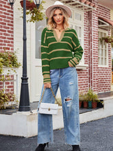 Load image into Gallery viewer, Fashionable Striped Patchwork Sweater