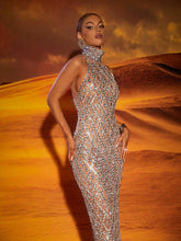 Load image into Gallery viewer, aikergood Angelina Sequin Crystal Maxi Dress