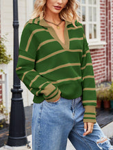 Load image into Gallery viewer, Fashionable Striped Patchwork Sweater