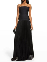 Carica l&#39;immagine nel visualizzatore di Gallery, Solid Splicing Off-Shoulder Maxi Dress