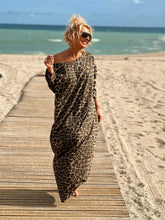 Load image into Gallery viewer, Camel Leopard Oversize Long Sleeve Dress