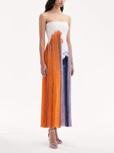 Carregar imagem no visualizador da galeria, Abstract Brushstroke Fringe Cocktail Dress