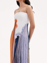 Carregar imagem no visualizador da galeria, Abstract Brushstroke Fringe Cocktail Dress