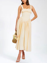 Lataa kuva Galleria-katseluun, Noreen Pleated Strap Puffy Maxi Dress