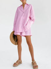 Load image into Gallery viewer, Cotton Beach Two Piece Shorts Set