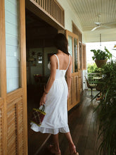 Load image into Gallery viewer, Ruffle Hem Cami Plain Midi Dress