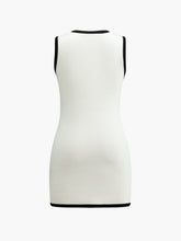 Load image into Gallery viewer, Multi Pocket Button Sleeveless Short Sweater Dress