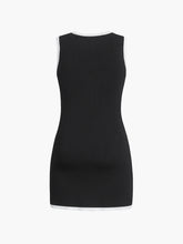 Load image into Gallery viewer, Multi Pocket Button Sleeveless Short Sweater Dress