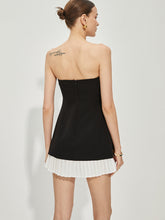 Lataa kuva Galleria-katseluun, Elegant Pleated Hem Strapless Short Dress