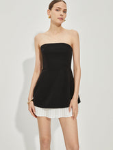 Lataa kuva Galleria-katseluun, Elegant Pleated Hem Strapless Short Dress