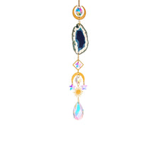 Load image into Gallery viewer, Crystal Agate Raw Stone Suspension Car Prism Ball Pendant