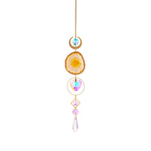 Load image into Gallery viewer, Crystal Agate Raw Stone Suspension Car Prism Ball Pendant