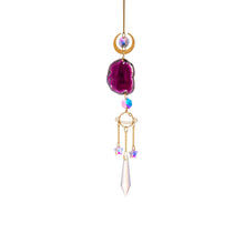 Load image into Gallery viewer, Crystal Agate Raw Stone Suspension Car Prism Ball Pendant