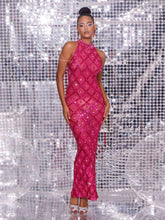 Load image into Gallery viewer, aikergood Angelina Sequin Crystal Maxi Dress