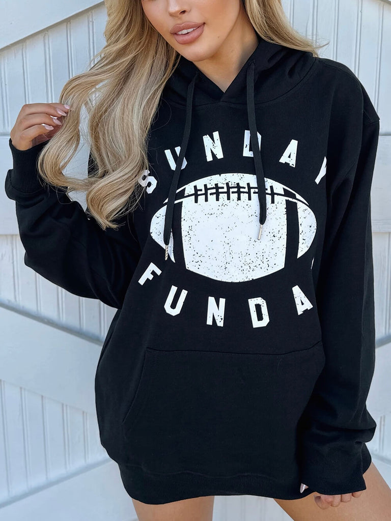 Oversized ¡°Sunday Funday¡± Hoodie