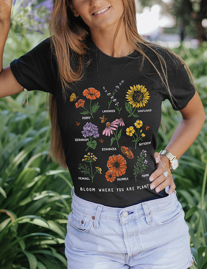 Bloom Where You Are Planted Basic Tee