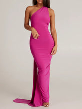 Load image into Gallery viewer, One-shoulder tie maxi dress