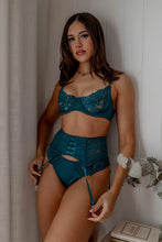 Load image into Gallery viewer, Callie Green Lingerie Set