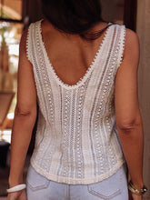 Carregar imagem no visualizador da galeria, Crochet Deep V Tank Top