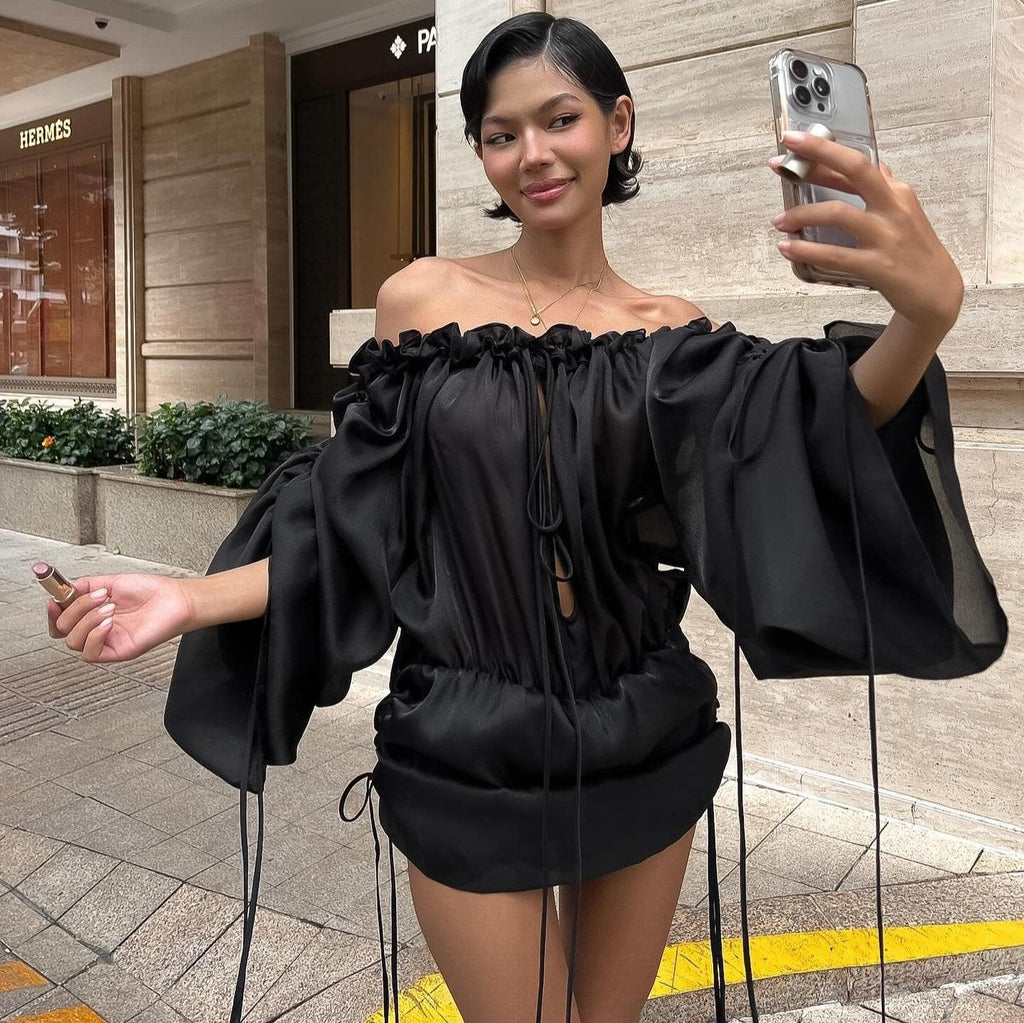 Ash Off Shoulder Mini Dress