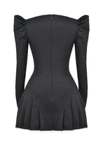 Carica l&#39;immagine nel visualizzatore di Gallery, aikergoodAna?s Black and Cream Pleated Mini Dress