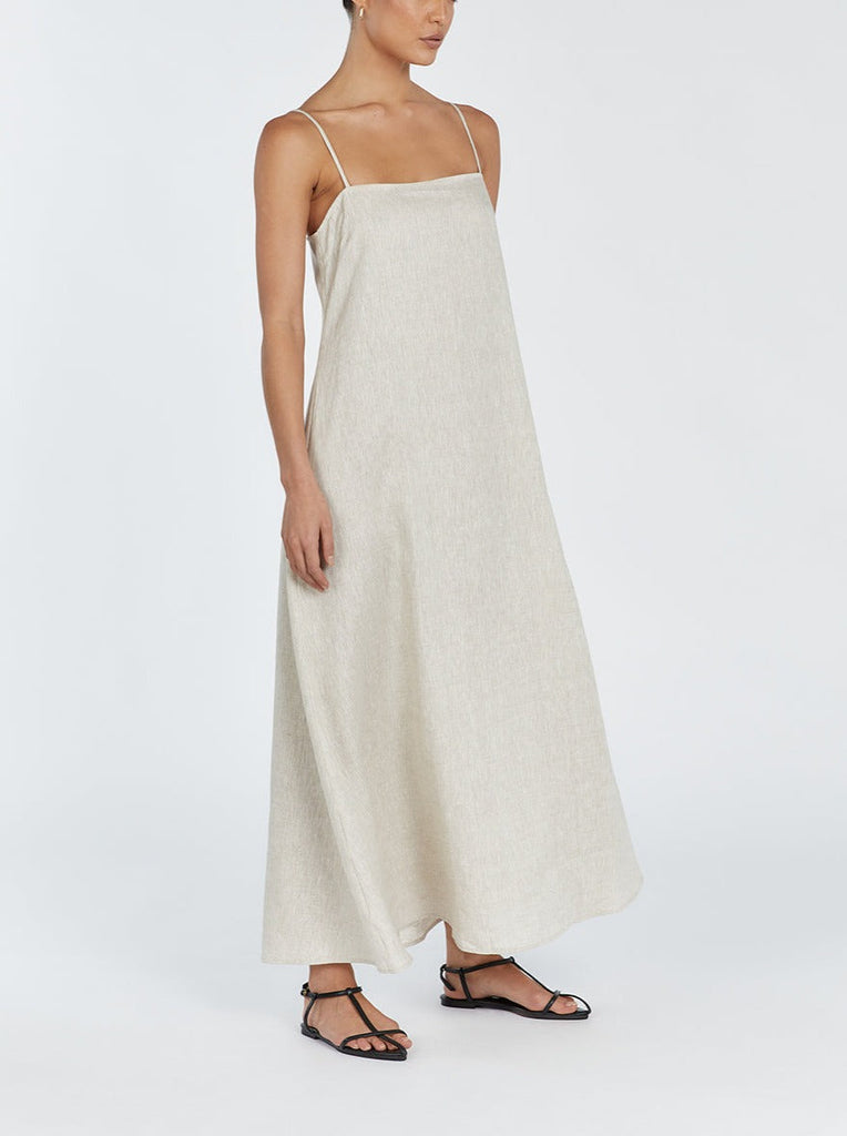 Jem Natural Linen Maxi Dress