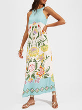 Load image into Gallery viewer, Exquisite Sunshine Floral Print Sleeveless Midi Dress