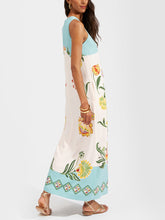 Load image into Gallery viewer, Exquisite Sunshine Floral Print Sleeveless Midi Dress
