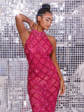 Load image into Gallery viewer, aikergood Angelina Sequin Crystal Maxi Dress