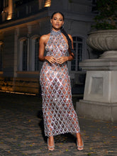 Load image into Gallery viewer, aikergood Angelina Sequin Crystal Maxi Dress