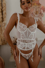 Load image into Gallery viewer, Emilia White Lingerie Set