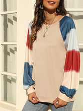 Load image into Gallery viewer, Trendy Watercolor Balloon Sleeve Blouse