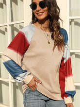 Load image into Gallery viewer, Trendy Watercolor Balloon Sleeve Blouse