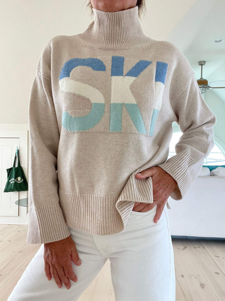 Ski Trip Oversized Sweater-Navy