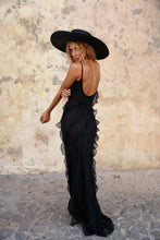 Load image into Gallery viewer, aikergood Bella Chiffon Ruffle Backless Maxi Dress
