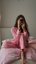 Indlæs billede til gallerivisning Pink Plaid Loose Pajamas Set