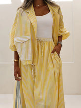 Load image into Gallery viewer, Yellow striped casual set