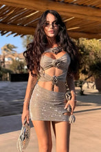 Load image into Gallery viewer, aikergood Fifi Rose Cut Out Top and Mini Skirt Two Piece Set