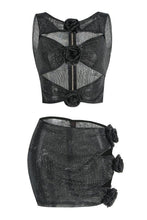 Load image into Gallery viewer, aikergood Fifi Rose Cut Out Top and Mini Skirt Two Piece Set